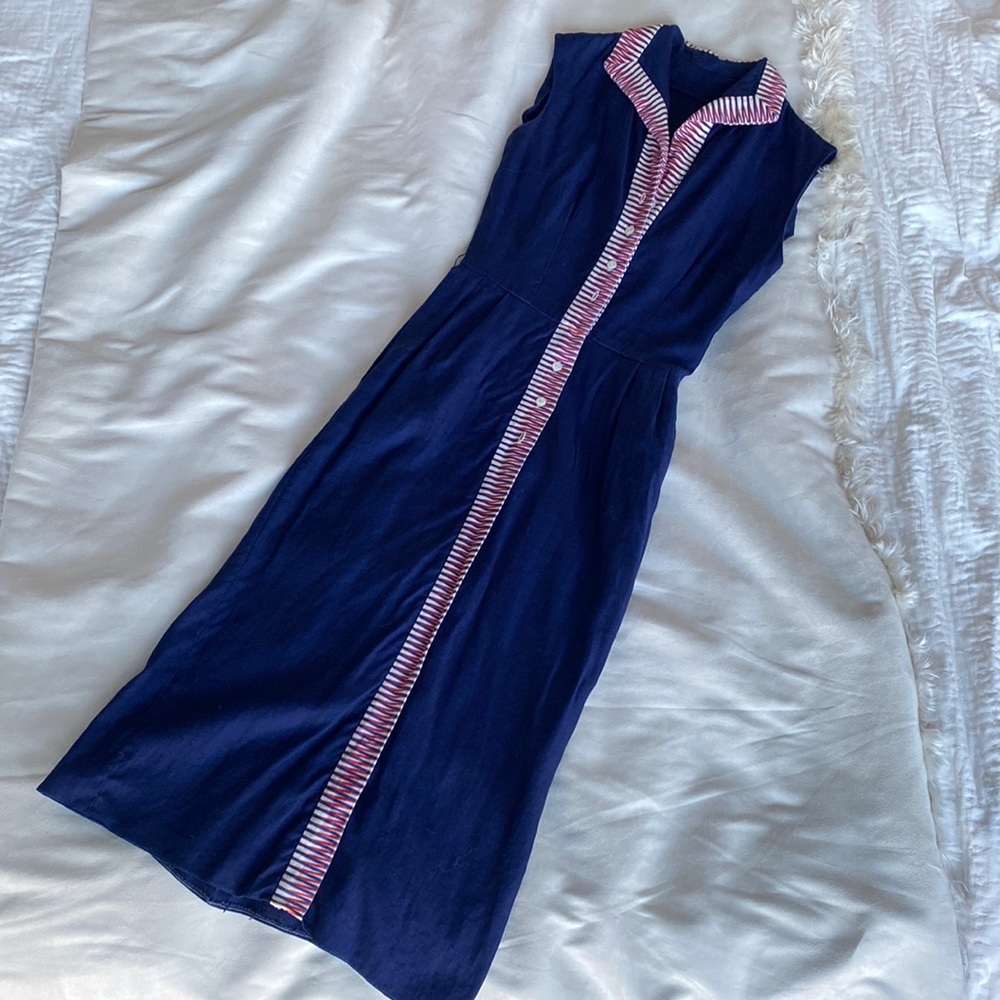 1950s/1960s patriotic wiggle dress WITH POCKETS